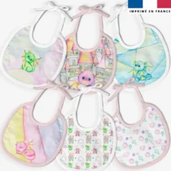 Kit bavoirs en éponge motif dragon