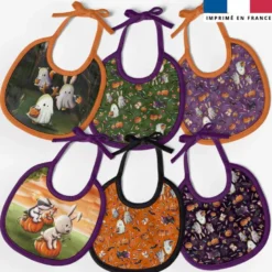 Kit bavoirs en éponge motif fantômes - Création Stillistic