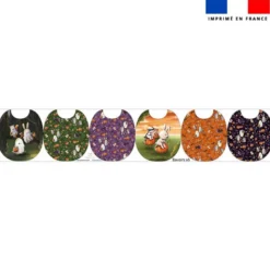 Kit bavoirs en éponge motif fantômes - Création Stillistic