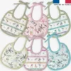 Kit bavoirs en éponge motif flamant coco - Création Lili Bambou Design