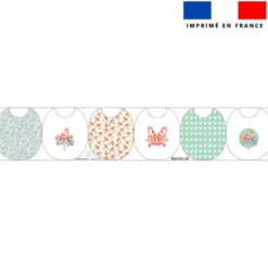 Kit bavoirs en éponge motif flamant rose