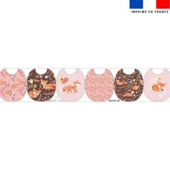 Kit bavoirs en éponge motif folk fox