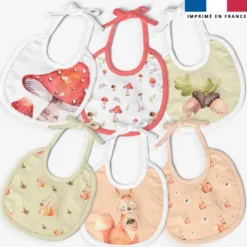 Kit bavoirs en éponge motif friends of forest