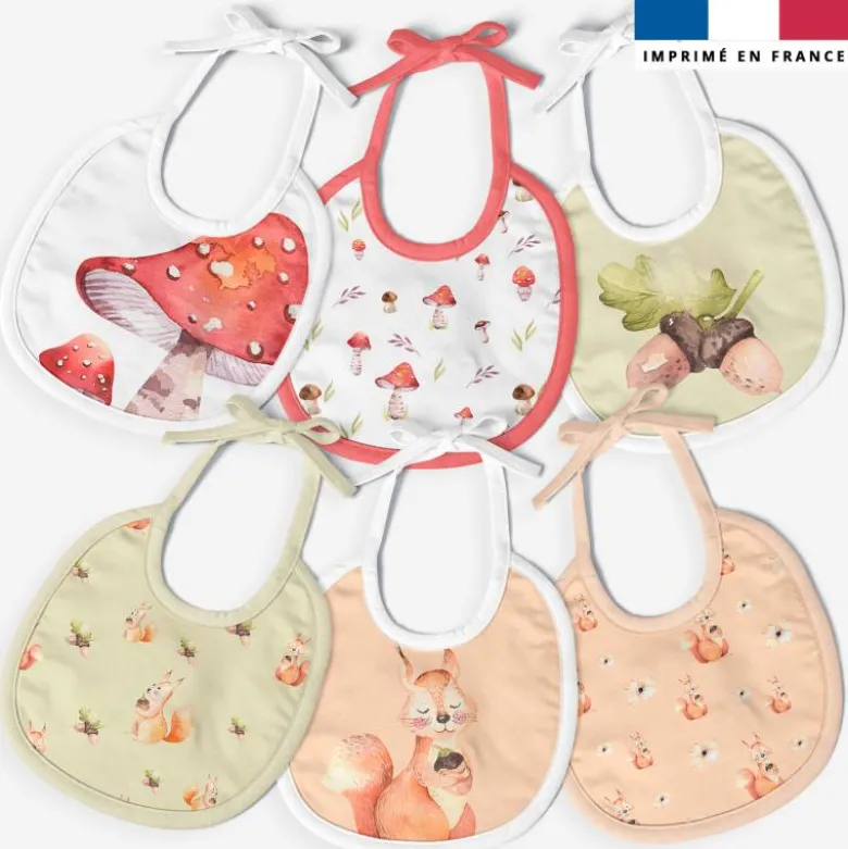 Kit bavoirs en éponge motif friends of forest