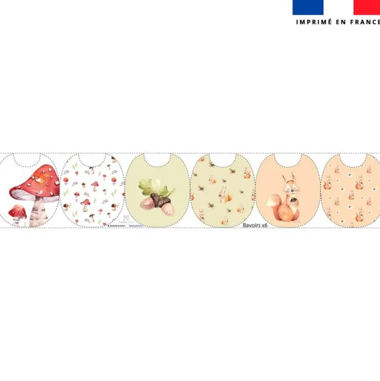 Kit bavoirs en éponge motif friends of forest