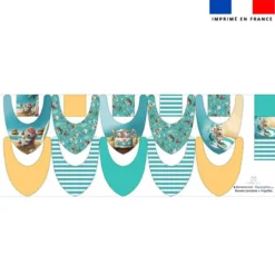 Kit bavoirs en éponge motif hippo en vacances - Création Stillistic