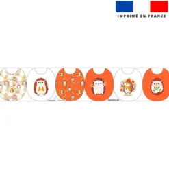 Kit bavoirs en éponge motif hérisson d'automne