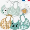 Kit bavoirs en éponge motif jungle friends
