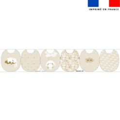 Kit bavoirs en éponge motif lapin dans les nuages