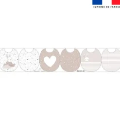 Kit bavoirs en éponge motif lapin rêveur