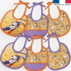Kit bavoirs en éponge motif licorne toboggan - Création Stillistic