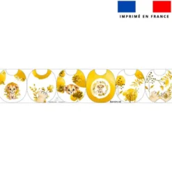 Kit bavoirs en éponge motif lionceau aquarelle
