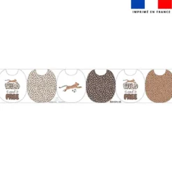 Kit bavoirs en éponge motif léopard