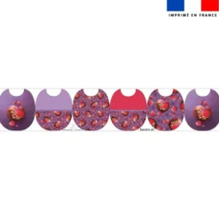 Kit bavoirs en éponge motif loutre et coeurs - Création Stillistic