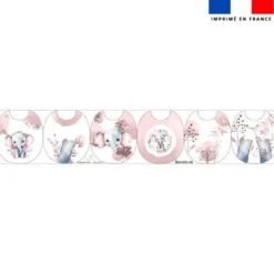 Kit bavoirs en éponge motif éléphant aquarelle