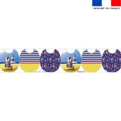 Kit bavoirs en éponge motif macareux - Création Stillistic