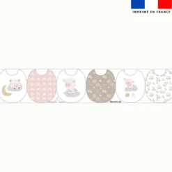 Kit bavoirs en éponge motif mouton des rêves