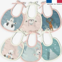 Kit bavoirs en éponge motif ours polaire