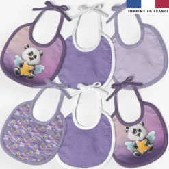 Kit bavoirs en éponge motif panda ange - Création Stillistic