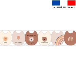 Kit bavoirs en éponge motif petit ourson