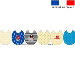 Kit bavoirs en éponge motif pirate