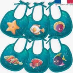 Kit bavoirs en éponge motif poissons bonbons - Création Stillistic