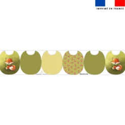 Kit bavoirs en éponge motif renard noeud papillon - Création Stillistic