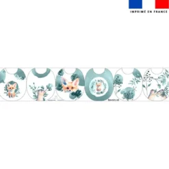 Kit bavoirs en éponge motif renard aquarelle