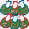 Kit bavoirs en éponge motif renard foot - Création Stillistic