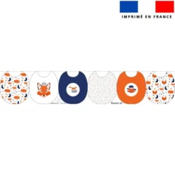 Kit bavoirs en éponge motif renard