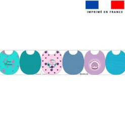 Kit bavoirs en éponge motif sirène