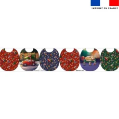 Kit bavoirs en éponge motif souris de noel - Création Stillistic