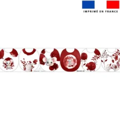 Kit bavoirs en éponge motif souris aquarelle