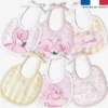 Kit bavoirs en éponge motif sweet flamant rose
