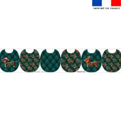 Kit bavoirs en éponge motif Teckels de Noël - Création Stillistic