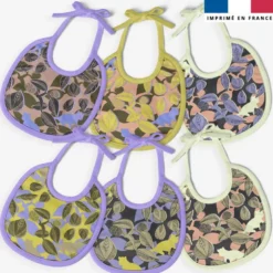 Kit bavoirs en éponge motif tigre kaki - Création Lili Bambou Design