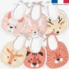 Kit bavoirs en éponge motif tête animaux