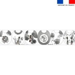 Kit bavoirs en éponge motif zèbre aquarelle