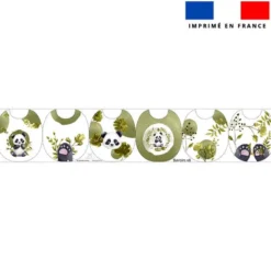 Kit bavoirs en éponge panda aquarelle