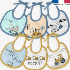 Kit bavoirs en éponge tracteur