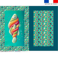 Kit couffin pour animaux motif poissons bonbons - Création Stillistic