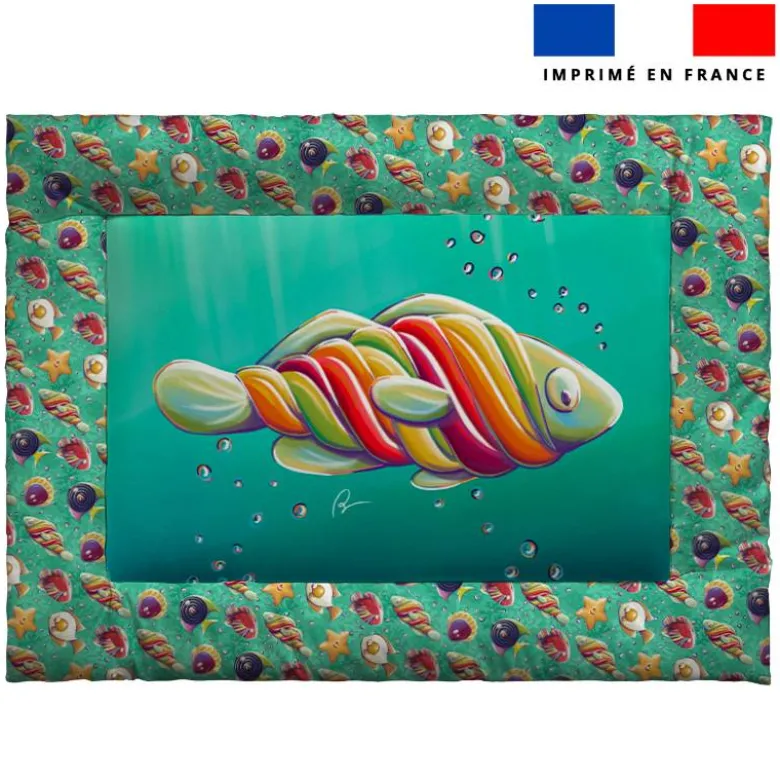 Kit couffin pour animaux motif poissons bonbons - Création Stillistic