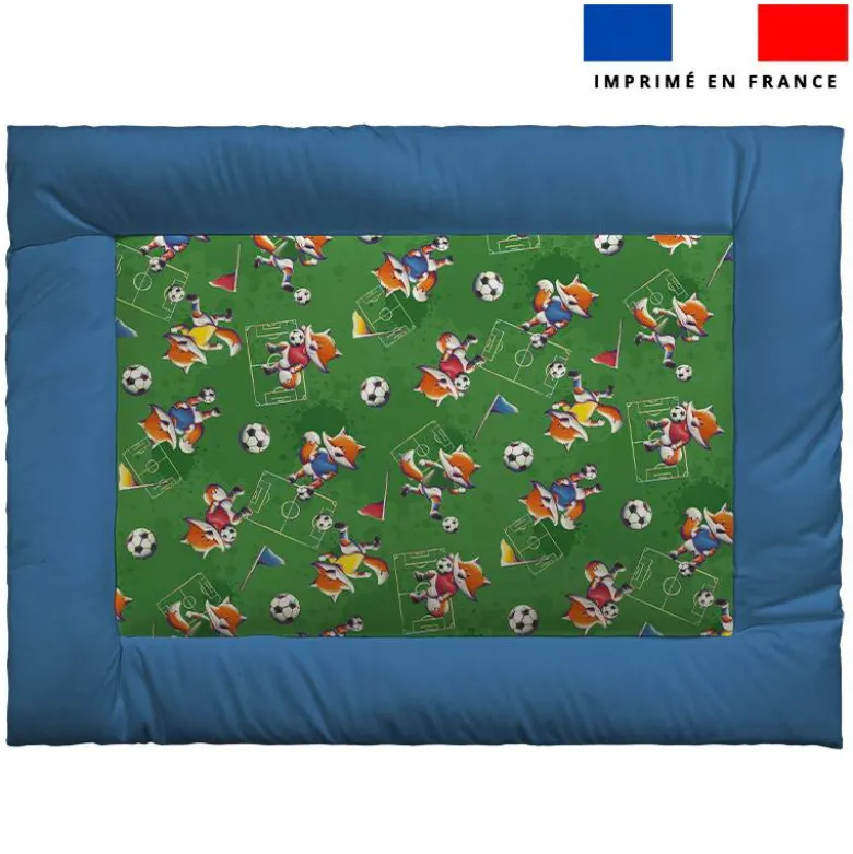 Kit couffin pour animaux motif renard foot - Création Stillistic