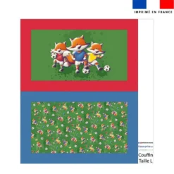 Kit couffin pour animaux motif renard foot - Création Stillistic