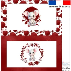 Kit couffin pour animaux motif souris aquarelle