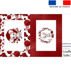 Kit couffin pour animaux motif souris aquarelle