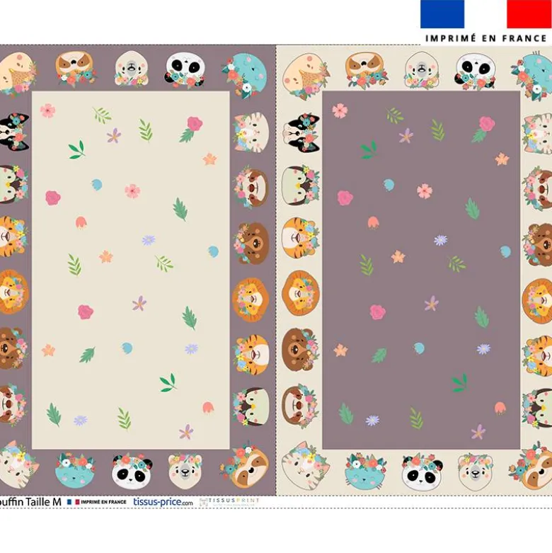 Kit couffin pour animaux motif animaux couronne