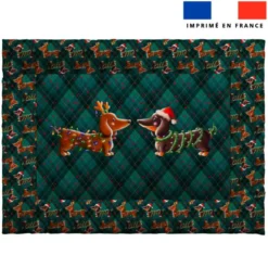 Kit couffin pour animaux motif Teckels de Noël - Création Stillistic