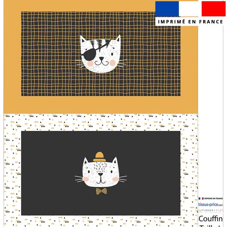 Kit couffin pour animaux motif chat gentleman