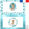 Kit couffin pour animaux motif écureuil aquarelle